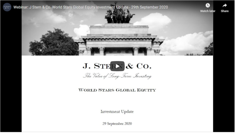Webinar: World Stars Global Equity September 2020 investment update